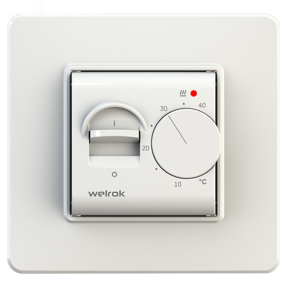 Изображение товара Механический терморегулятор для теплого пола WELROK mex 10-40°C белый