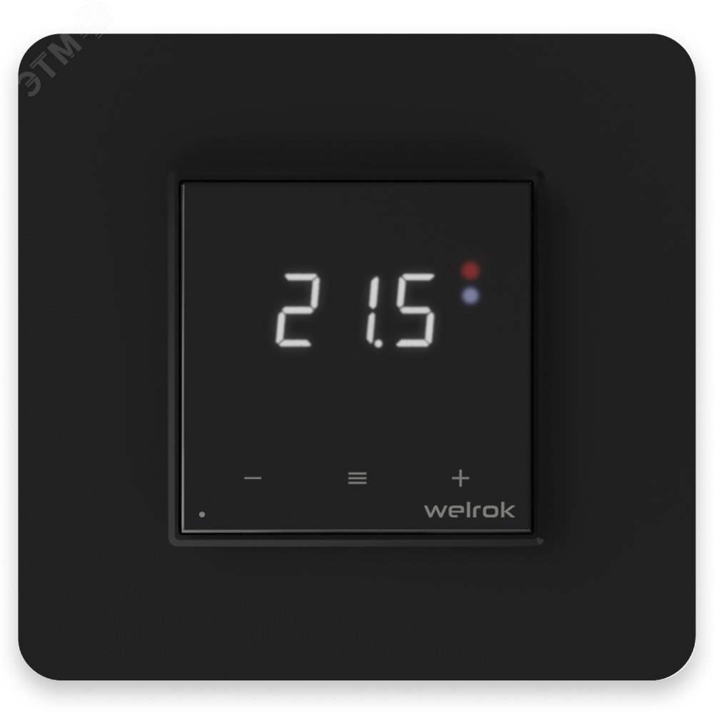 Изображение товара Терморегулятор oz bk WELROK для теплого пола и кабеля с Wi-Fi, IP20, 3000 Вт