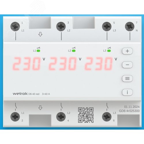 Изображение товара Реле напряжения D6-40 red 40 А (шт)