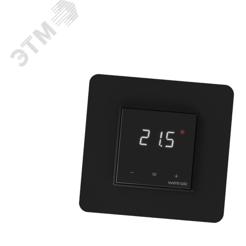 Изображение товара Терморегулятор для теплого пола сенсорный, черный (шт)