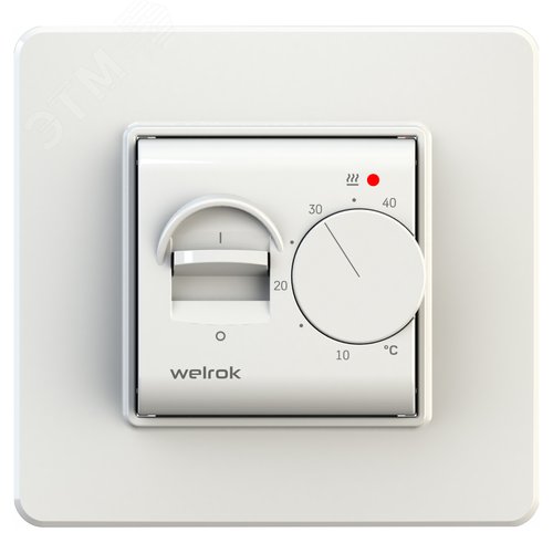 Изображение товара Терморегулятор для теплого пола механический, белый (шт)