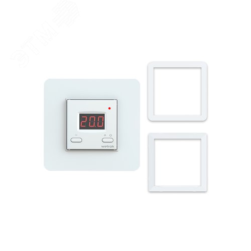 Изображение товара Терморегулятор для теплого пола электронный, белый (шт)