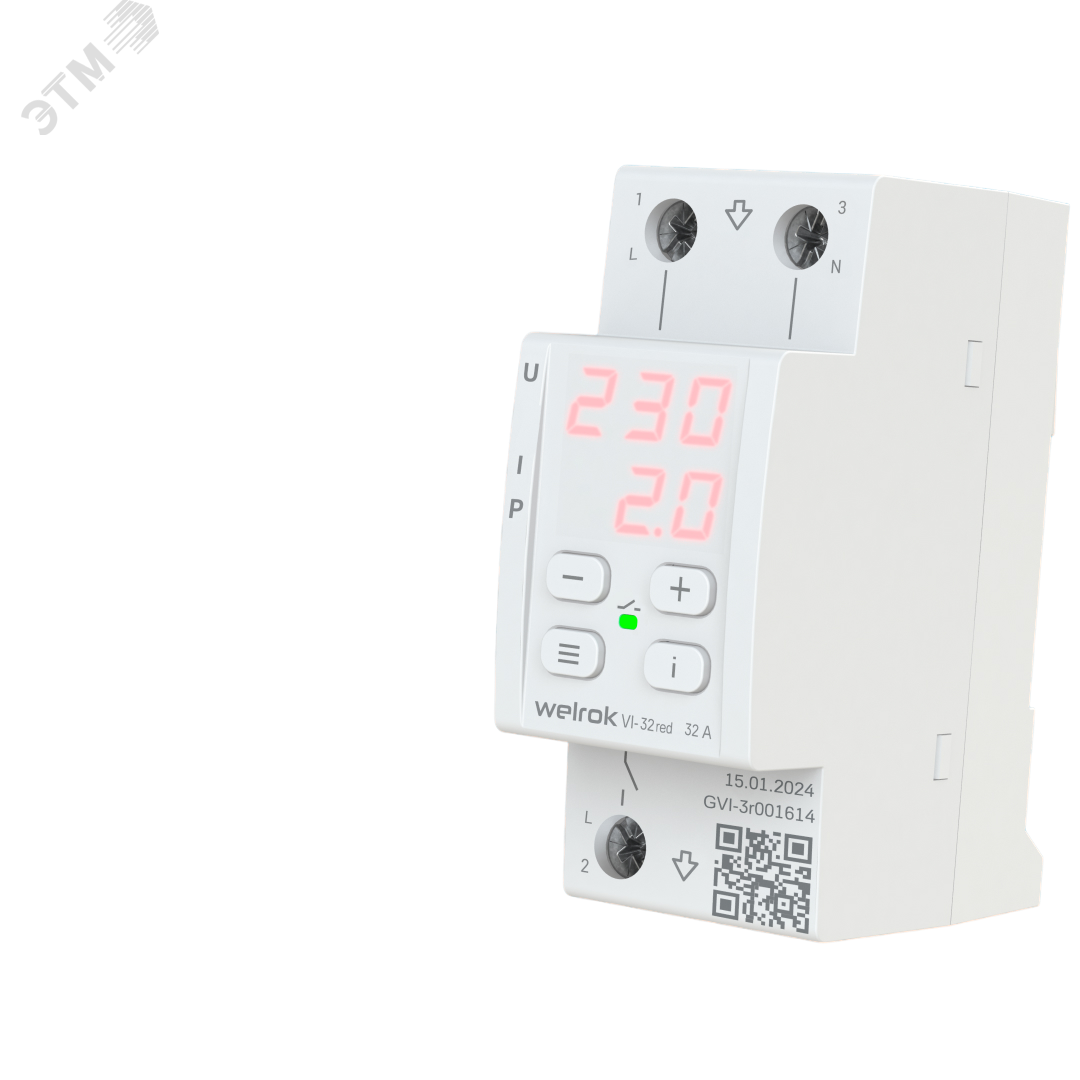 Изображение товара Реле напряжения c контролем тока VI-32 red (шт)