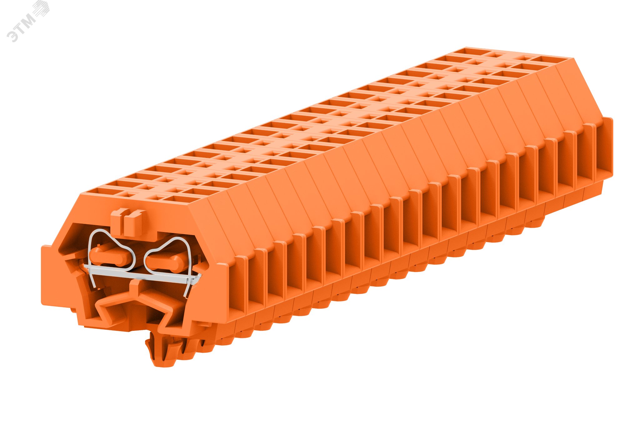 Изображение товара Клемма TB 1-1 с бок. подключ. с защелк. ножками, сечение 1,5 мм. кв., оранжевая (шт)