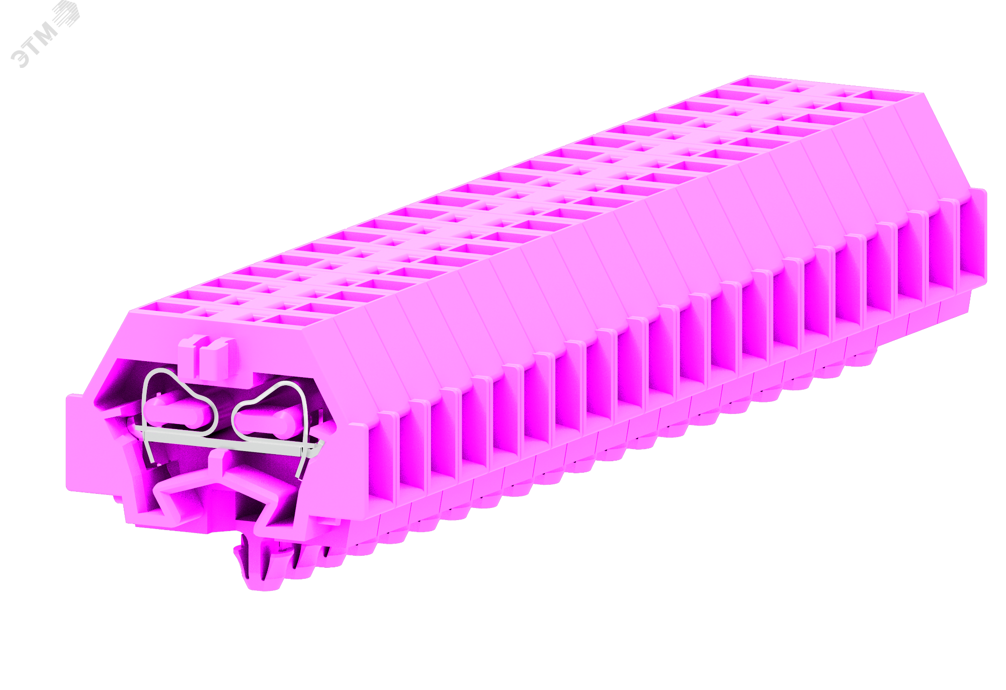 Изображение товара Клемма TB 1-1 с бок. подключ. с защелк. ножками, сечение 1,5 мм. кв., розовая (шт)