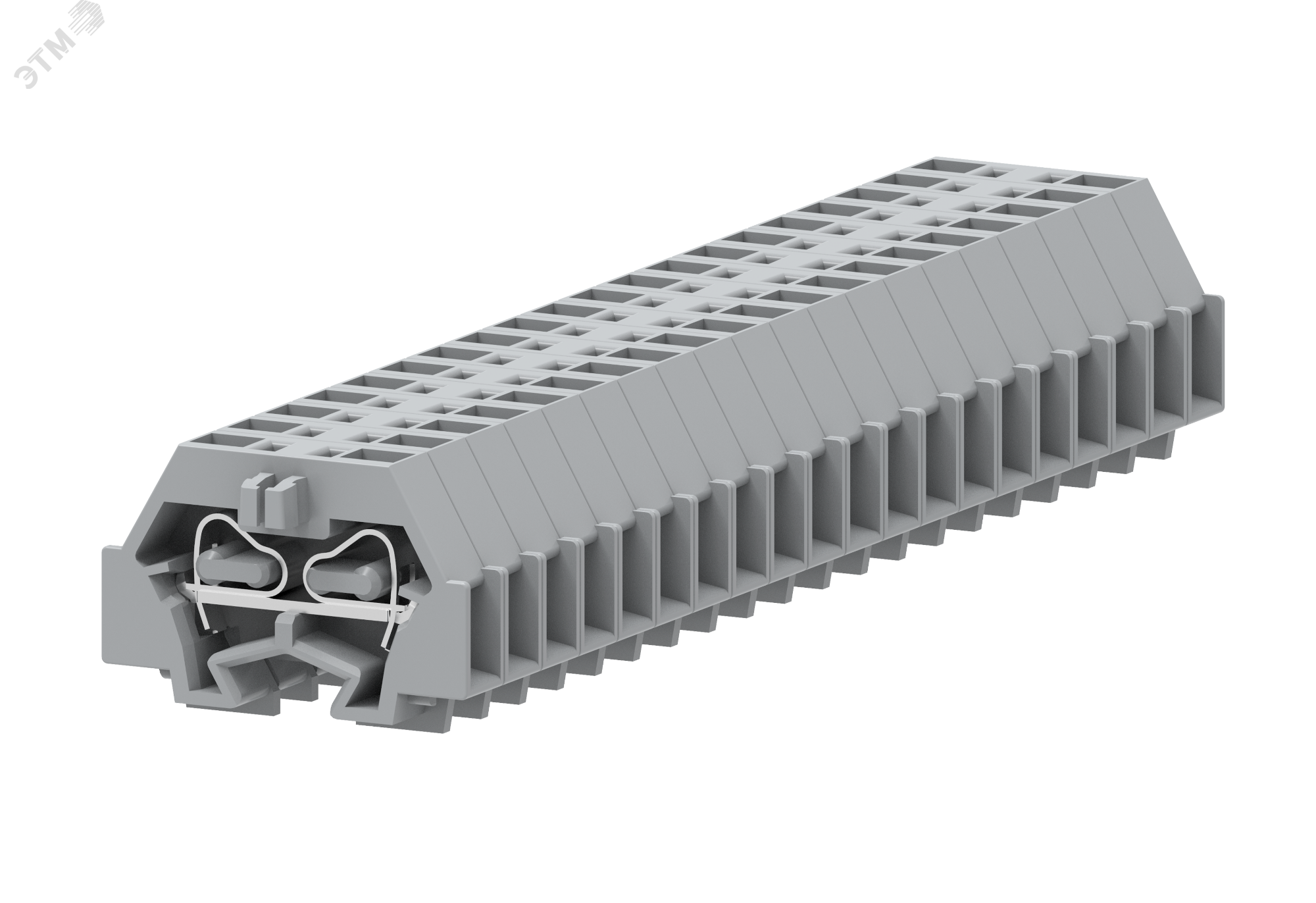 Изображение товара Клемма TB концевая 1-1 с бок. подключ. с защелк. ножками, сечение 1,5 мм. кв., серая (шт)
