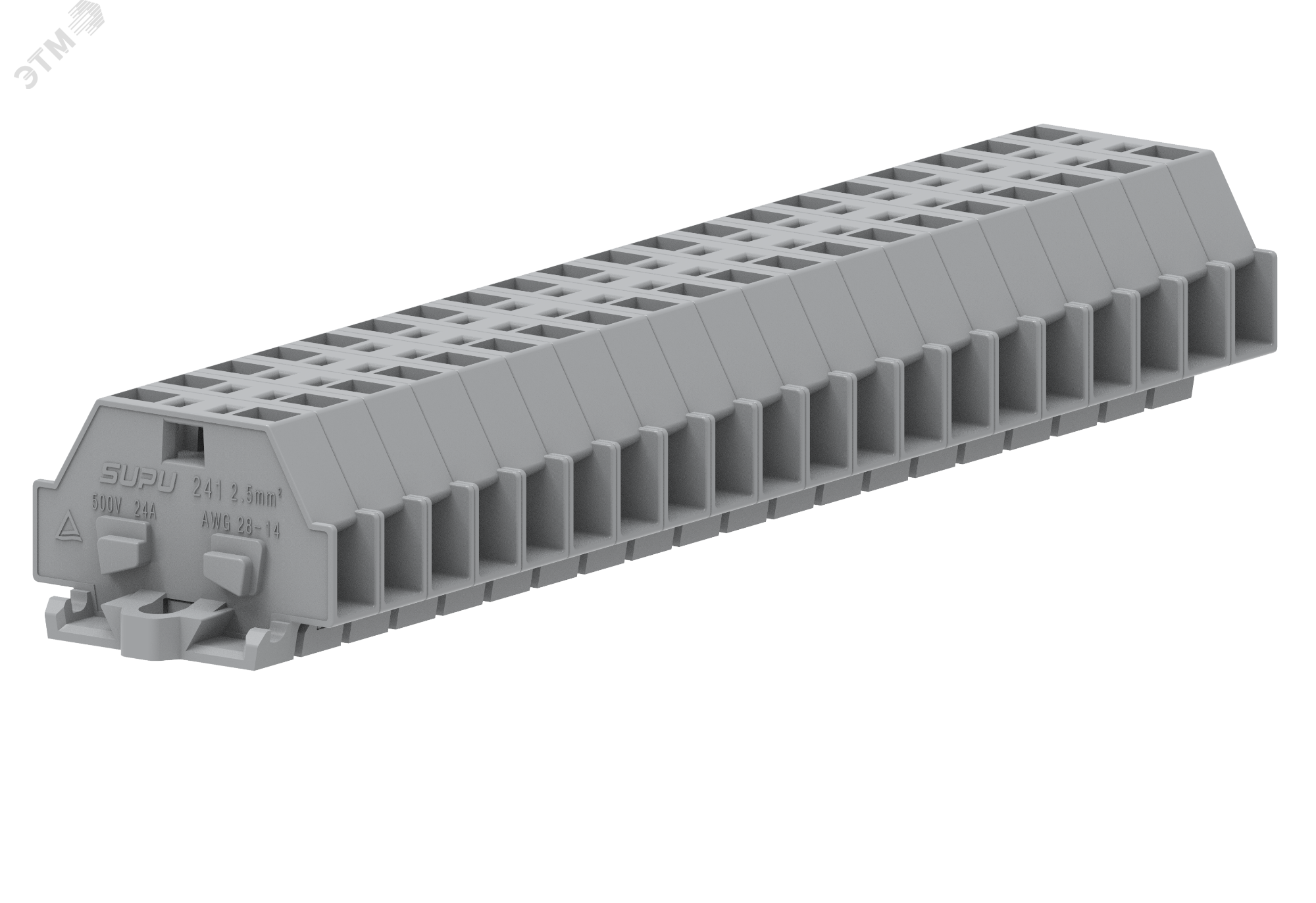 Изображение товара Клемма TB 1-1 с бок. подключ. с крепеж.фланцами, серая (шт)