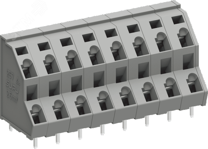 Изображение товара Клемма MCS 2-уровневая угловая серого цвета для печатных плат SUPU