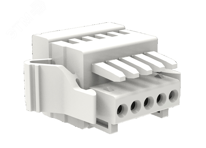 Изображение товара Клемма для печатных плат SUPU MCS, шаг 2.5мм, 4 контакта, серый