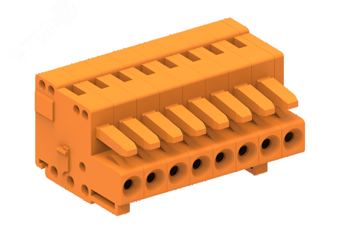 Изображение товара Клемма кабельная MCS, 10 контактов, оранжевая, 160В, 10А