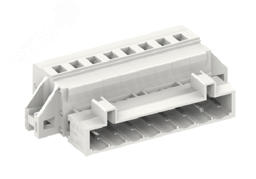 Изображение товара Вилка каб. MCS горизонт., с крепеж.фланцем, шаг 5.0мм, 2 конт., сер.