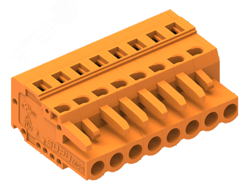 Изображение товара Клеммы печатных плат SUPU MC MCS оранжевые 3 контакта