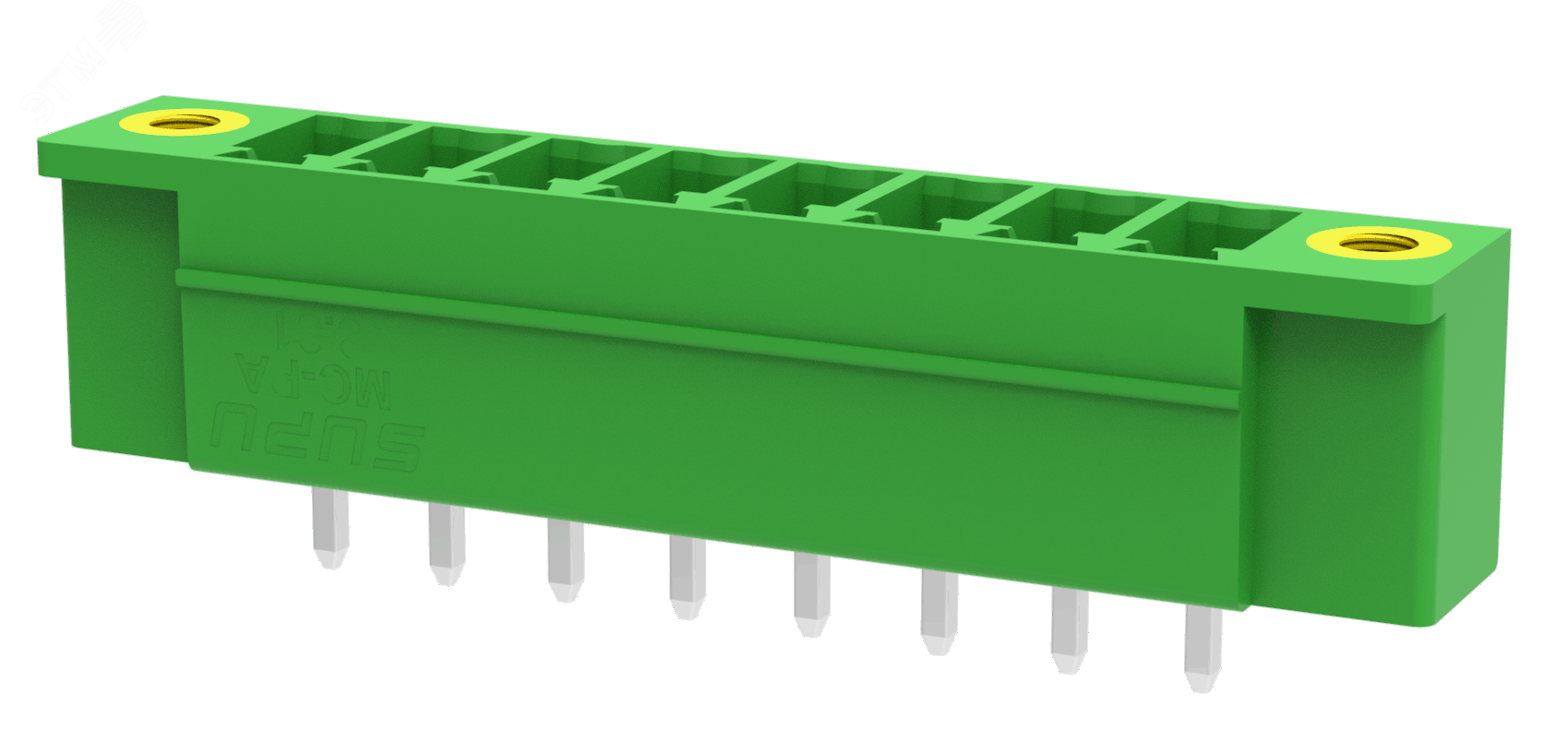 Изображение товара Клеммник на плату 3.5мм,04 контактов с фиксатором(под пайку) (шт)