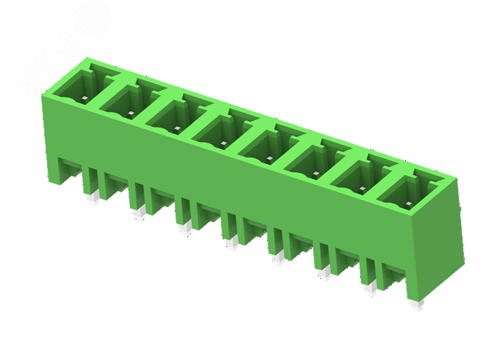 Изображение товара Разъём штекерный MC,прям. конт.,шаг 5.08мм,2 конт., зел. (шт)