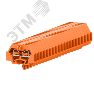 Изображение товара Клемма TB 1-1 с бок. подключ. с защелк. ножками, сечение 1,5 мм. кв., оранжевая (шт)