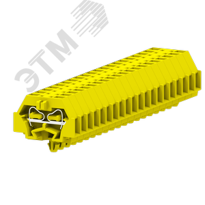 Изображение товара Клемма TB 1-1 с бок. подключ. с защелк. ножками, сечение 1,5 мм. кв., желтая (шт)