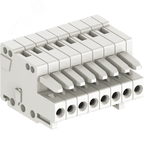 Изображение товара Клеммник гнездовой, шаг 2,5мм , 04 контактов, светло серый (шт)
