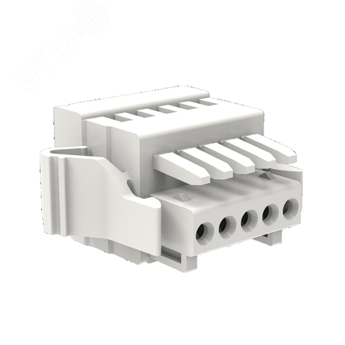 Изображение товара Клеммник гнездовой, шаг 2,5мм , 04 контактов с защёлкой, светло серый (шт)