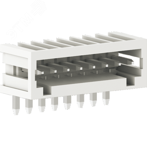 Изображение товара Клеммник гнездовой угловой, шаг 2,5мм , 08 контактов, светло серый (шт)