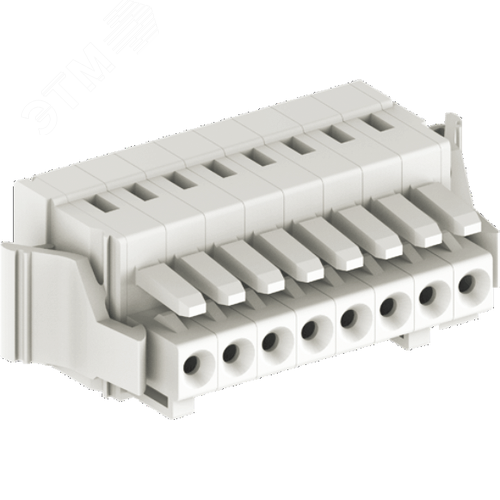 Изображение товара Клеммник гнездовой, шаг 3,5мм , 04 контактов с защёлкой, светло серый (шт)