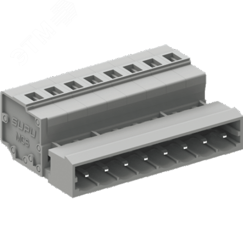 Изображение товара Клеммник штекерный, шаг 5,0мм , 05 контактов, серый (шт)