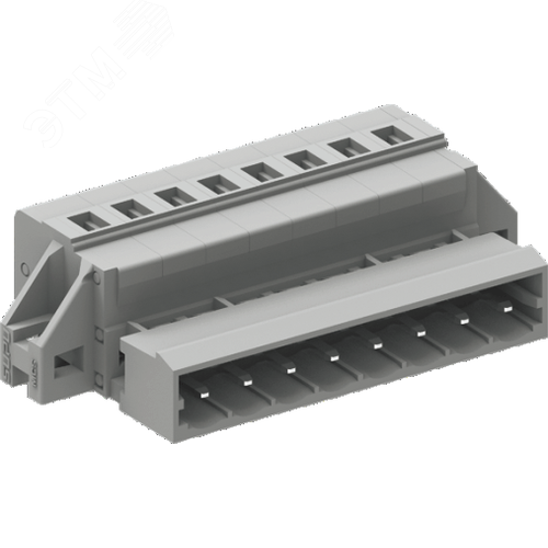 Изображение товара Клеммник штекерный, шаг 5,0мм , 04 контактов, крепёжный фланец, серый (шт)