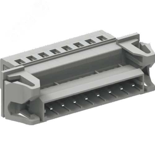 Изображение товара Клеммник штекерный, шаг 5,0мм , 20 контактов сквозной монтаж, серый (шт)