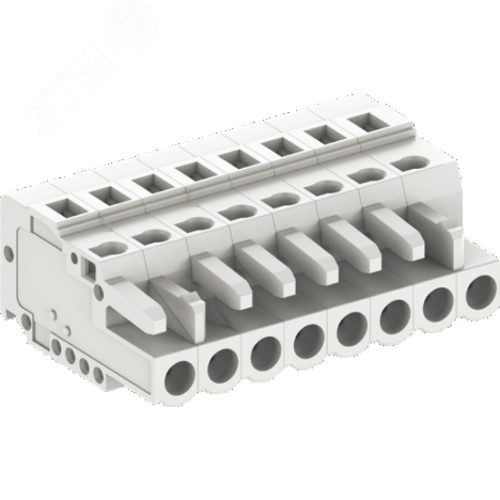 Изображение товара Клемник с кодирующим ключом шаг 5,0мм , 10 контактов, светло серый (шт)