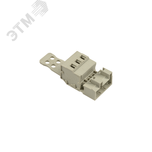 Изображение товара Клеммник штекерный с кодирующим ключом шаг 5,0мм , 03 контактов, с пластиной разгрузки натяжения, светло серый (шт)