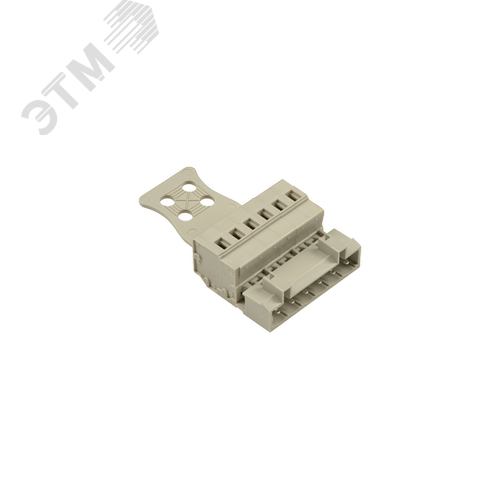 Изображение товара Клеммник штекерный с кодирующим ключом шаг 5,0мм , 06 контактов, с пластиной разгрузки натяжения, светло серый (шт)