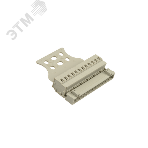 Изображение товара Клеммник штекерный с кодирующим ключом шаг 5,0мм , 12 контактов, с пластиной разгрузки натяжения, светло серый (шт)