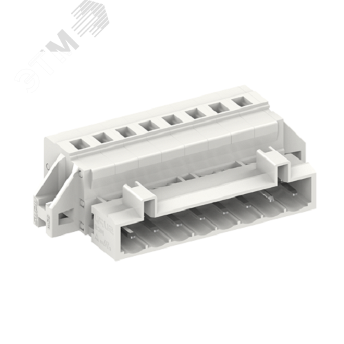 Изображение товара Клеммник штекерный с кодирующим ключом шаг 5,0мм , 02 контактов, крепёжный фланец, светло серый (шт)