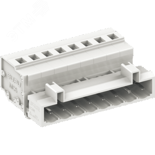 Изображение товара Клеммник штекерный с кодирующим ключом шаг 5,0мм , 05 контактов с монтажными ножками, светло серый (шт)