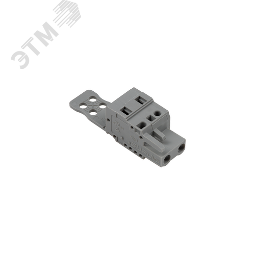 Изображение товара Клеммник гнездовой, шаг 7,5мм , 02 контактов, с пластиной разгрузки натяжения, серый (шт)