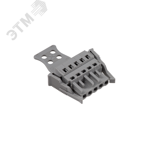 Изображение товара Клеммник гнездовой, шаг 7,5мм , 03 контактов, с пластиной разгрузки натяжения, серый (шт)