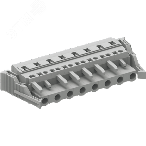 Изображение товара Клеммник гнездовой, шаг 7,5мм , 02 контактов с защёлкой, серый (шт)
