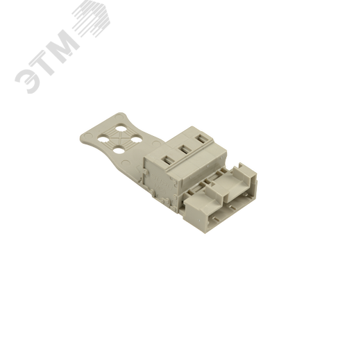 Изображение товара Клеммник штекерный с кодирующим ключом шаг 7,5мм , 03 контактов, с пластиной разгрузки натяжения, светло серый (шт)