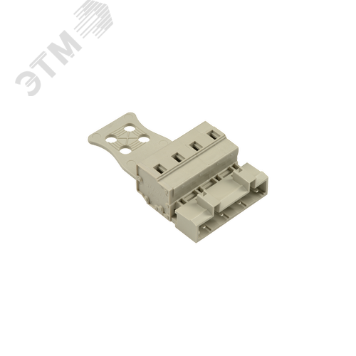 Изображение товара Клеммник штекерный с кодирующим ключом шаг 7,5мм , 04 контактов, с пластиной разгрузки натяжения, светло серый (шт)