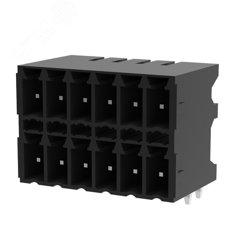 Изображение товара Клеммник на плату 3.5мм,22 контактов (под пайку) черный (шт)