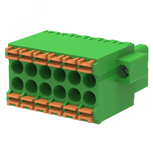 Изображение товара Клеммник push-in на плату 3.5мм,08 контактов с фланцевым креплением (шт)