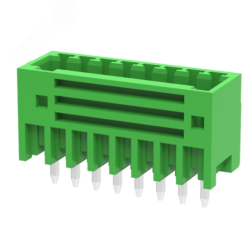 Изображение товара Клеммник на плату 2.5мм,10 контактов (под пайку) (шт)