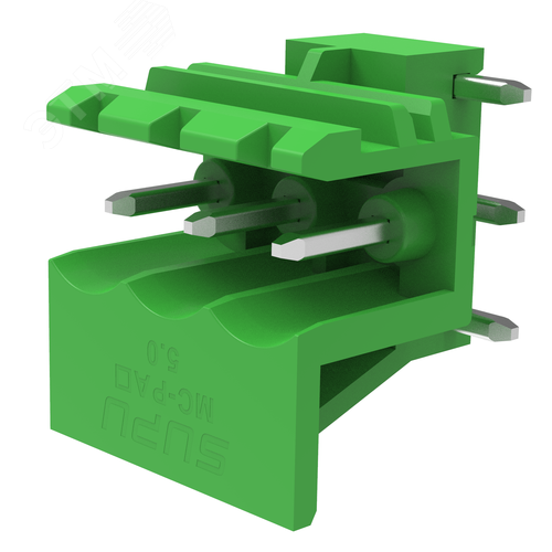 Изображение товара Клеммник на плату 5.0мм,03 контактов (под пайку) (шт)