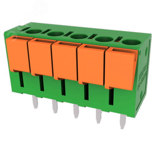 Изображение товара Клеммник push-in на плату 5.08мм,06 контактов (под пайку) (шт)