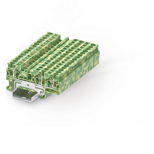 Изображение товара Клемма TC 1-2, земля, сечение 4 мм. кв., желто-зеленая (шт)