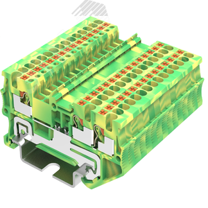 Изображение товара Клемма TP 1-2 земля, Push-in, сечение 1,5 мм. кв., желто-зеленая (шт)