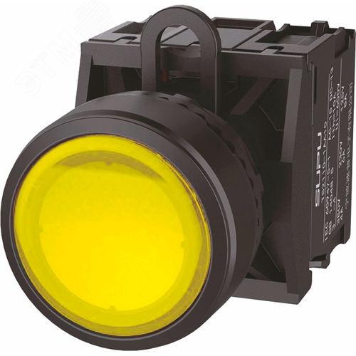 Изображение товара Головка кнопки TS2, плоская с подсветкой, без фиксации, жел (шт)