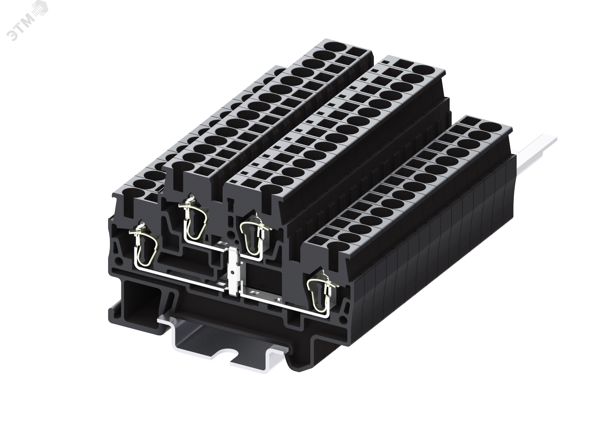 Изображение товара Клемма TC 2-уровневая с перемычкой 2.5 мм.кв. черная