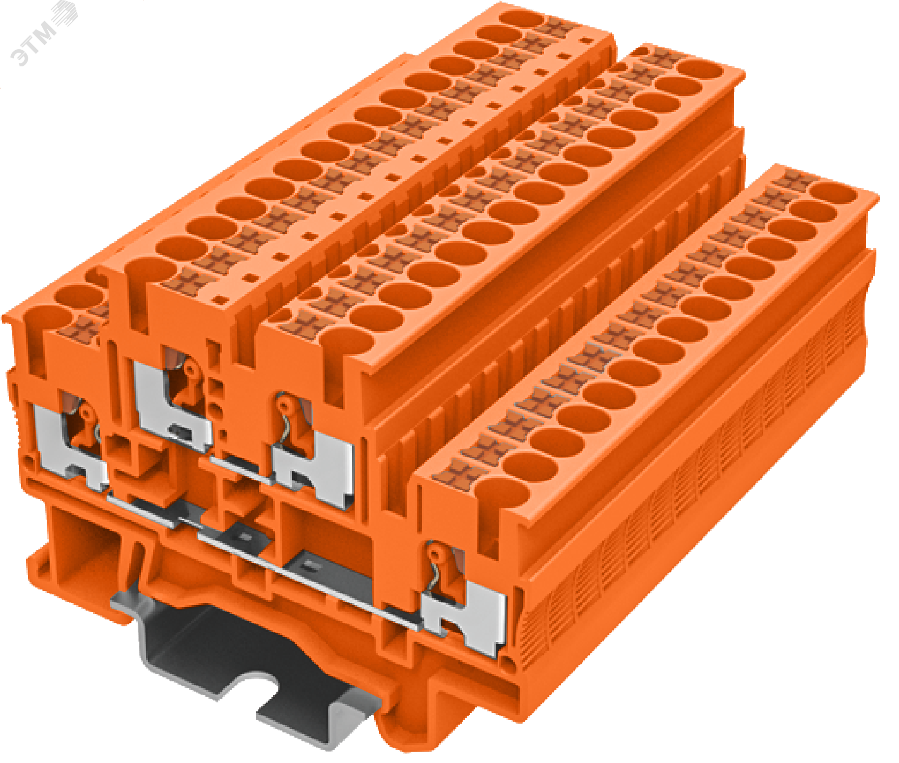 Клемма TP 2-уровневая, сечение 4 мм. кв., оранжевая артикул TPD4-2-OG ...