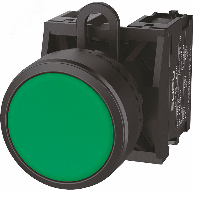 Изображение товара Головка кнопки TS2, плоская, без фиксации, зел (шт)