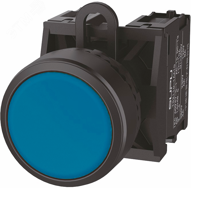 Изображение товара Головка кнопки TS2, плоская, без фиксации, син (шт)